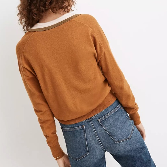Madewell Colorblock Polo Sweater - Picture 3 of 6